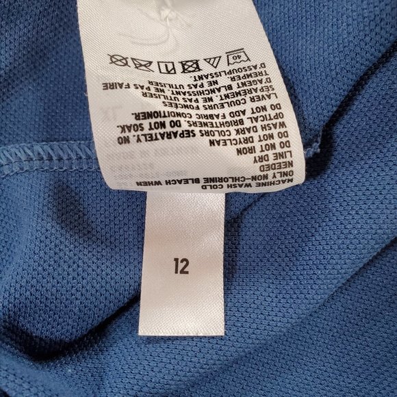 Uniqlo Dry-Ex Shirt Men XL Navy Blue Regular Fit Preppy Casual Performance Polo - Picture 13 of 13